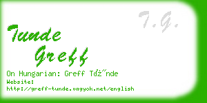 tunde greff business card